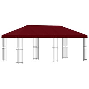 vidaXL Pavilion cu panouri laterale 6 x 3 m Burgundy Poliester și oțel