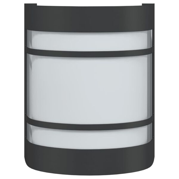 vidaXL Lampă exterioară de perete, negru, oțel inoxidabil
