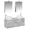 vidaXL Set de mobilier pentru baie 5 pcs Gri Beton