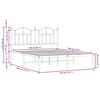 vidaXL Cadru de pat metalic cu tăblie, alb, 140x190 cm