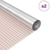 vidaXL Folie de oglindă autocolantă 60 x 150 cm 2 buc. Argintiu PET