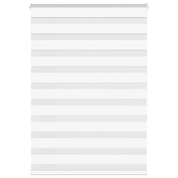 vidaXL Jaluzea tip zebra alb lățime țesătură 95,9 cm poliester