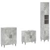 vidaXL Set de cabinet pentru baie cu 3 piese HAARLEM Gri Beton