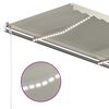vidaXL Copertină retractabilă manual cu LED, crem, 3x2,5 m