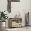vidaXL Bancă pentru hol cu pernă Stejar Sonoma 60 x 38 x 46 cm