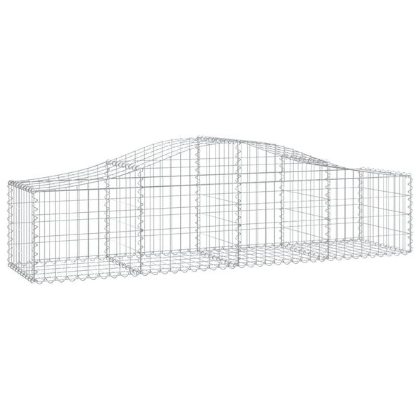 vidaXL Coșuri gabion arcuite 13 buc, 200x50x40/60 cm, fier galvanizat