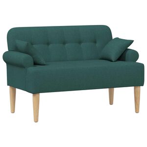 vidaXL Canapea cu capitonaj butonat Verde &icirc;nchis 120 x 65 x 79 cm