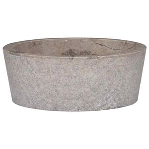 vidaXL Chiuvetă, gri, &Oslash;40x15 cm, marmură