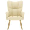 vidaXL Scaun de relaxare, crem, material textil