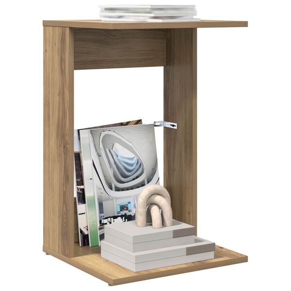 vidaXL Masă laterală Stejar Artizanal 40 x 38 x 62,5 cm Lemn compozit