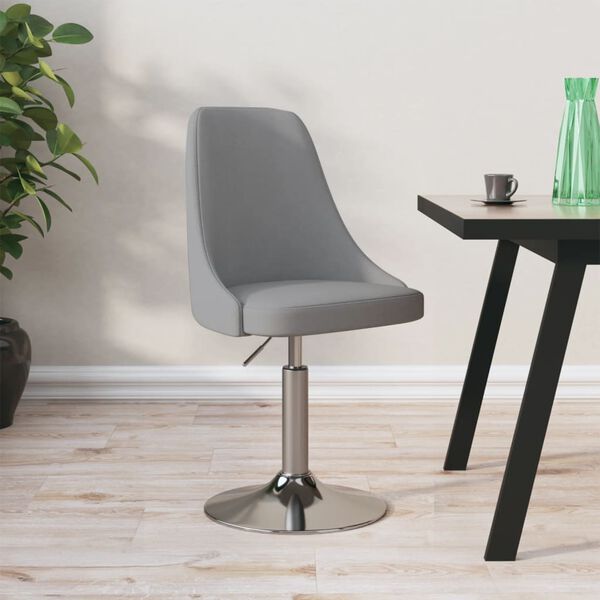 vidaXL Scaun de bar, gri deschis, material textil