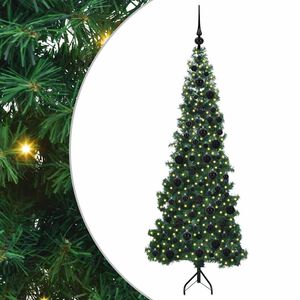 vidaXL Pom de Crăciun Artificial pentru Colț Verde 180 cm PVC și Metal