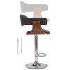 vidaXL Scaune de bar, 2 buc., gri, lemn curbat și material textil