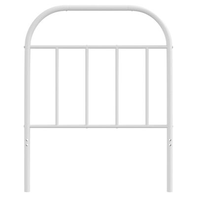 vidaXL Tăblie de pat metalică, alb, 75 cm