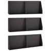 vidaXL Zid de sprijin 6 buc. 60 x 12 x 30 cm Oțel Negru
