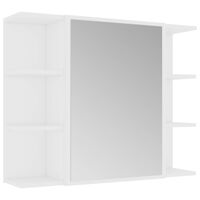 vidaXL Dulap de baie cu oglindă, alb, 80 x 20,5 x 64 cm, PAL