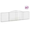vidaXL Coșuri gabion arcuite 7 buc, 400x30x100/120 cm fier galvanizat