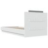 vidaXL Cadru de pat cu tăblie, alb, 90x200 cm, lemn prelucrat