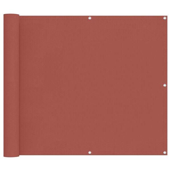 vidaXL Ecran de balcon Terracota 100 x 600 cm Material Oxford