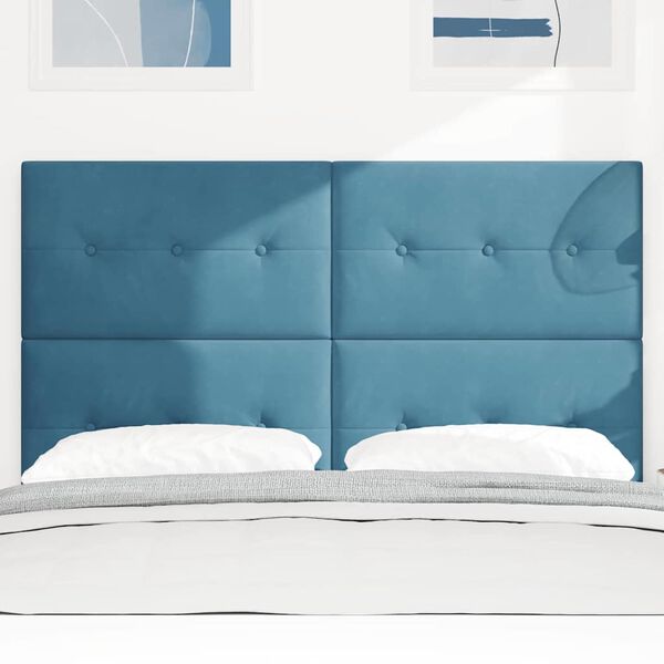 vidaXL Tăblie LED cu lumini cu bandă LED albastru 160 cm Poliester