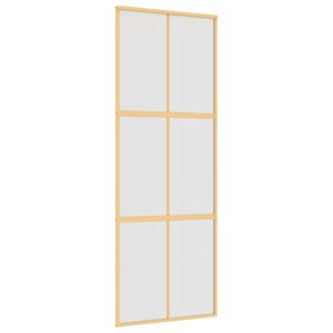 vidaXL Ușă glisantă, auriu, 76x205 cm, sticlă ESG mată și aluminiu