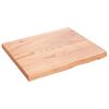 vidaXL Blat de baie, maro deschis, 60x50x(2-4) cm, lemn masiv tratat