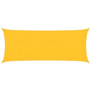 vidaXL P&acirc;nză parasolar, galben, 2x5 m, HDPE, 160 g/m&sup2;
