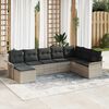 vidaXL Set de canapele pentru grădină 8 pcs Gri deschis Rattan poli