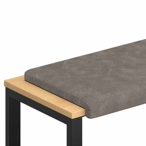 vidaXL Perna pentru bancă Piele artificială Gri Ad&acirc;ncime 35 cm