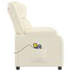 vidaXL Fotoliu de masaj electric, crem, piele ecologică