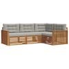 vidaXL Set de canapele de exterior 4 buc. Gri natural și deschis