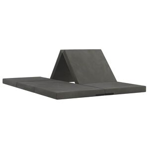 vidaXL Canapea Pat Pliabilă 140 x 67 x 15 cm Gri &icirc;nchis