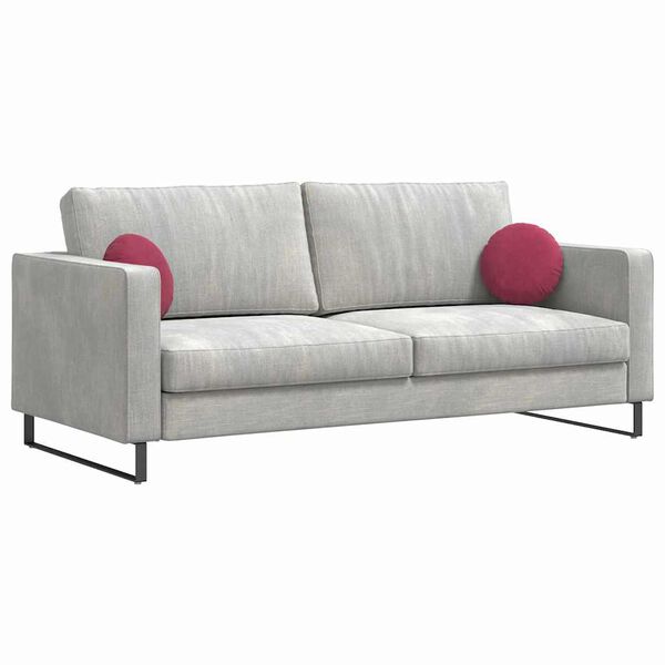 vidaXL Perne de Șezut 2 pcs Roșu Vin Ø 40 x 13 cm Catifea