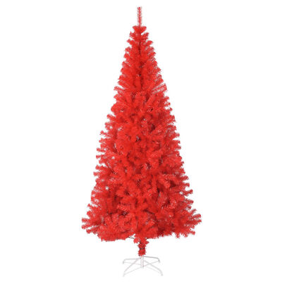 vidaXL Pom de Crăciun artificial cu suport roșu 180 cm PVC