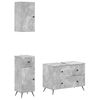 vidaXL Set de cabinet pentru baie cu 3 piese BREDA Gri Beton