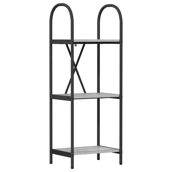 vidaXL Raft pentru cărți Gri Sonoma 40 x 30 x 109 cm Lemn compozit
