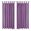 vidaXL Draperii micro-satin cu bride, 2 buc, 140 x 225 cm, violet