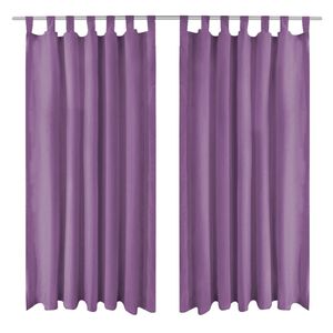 vidaXL Draperii micro-satin cu bride, 2 buc, 140 x 225 cm, violet