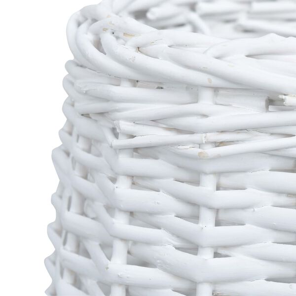 vidaXL Abajur de lampă, alb, 25 x 17 cm, răchită