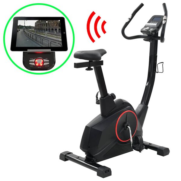 vidaXL Bicicletă de fitness magnetică cu măsurare puls, programabilă