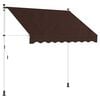 vidaXL Copertină retractabilă manuală Maro 350 cm