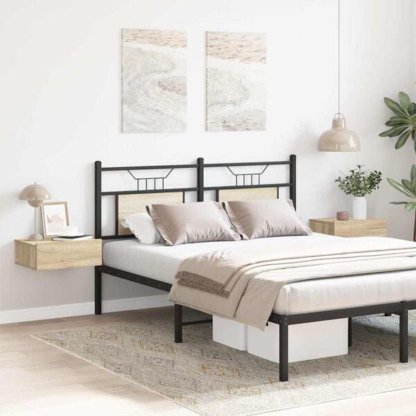 vidaXL Noptiere suspendate, 2 buc., stejar sonoma, 40x30x15 cm