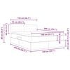 vidaXL Pat cu saltea și spațiu de depozitare Gri 140 x 200 cm