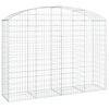 vidaXL Coș gabion arcuit, 200x50x140/160 cm, fier galvanizat