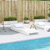 vidaXL Șezlong, alb, 205x60x31,5 cm, lemn masiv de pin