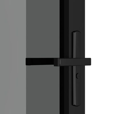 vidaXL Ușă de interior, 102,5x201,5 cm, Negru, sticlă ESG și aluminiu