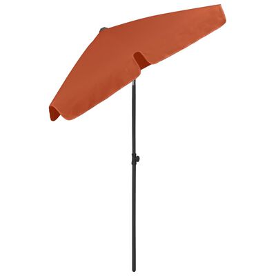 vidaXL Umbrelă de plajă, cărămiziu, 180x120 cm
