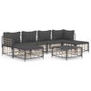 vidaXL Set mobilier de grădină cu perne, 7 piese, antracit, poliratan