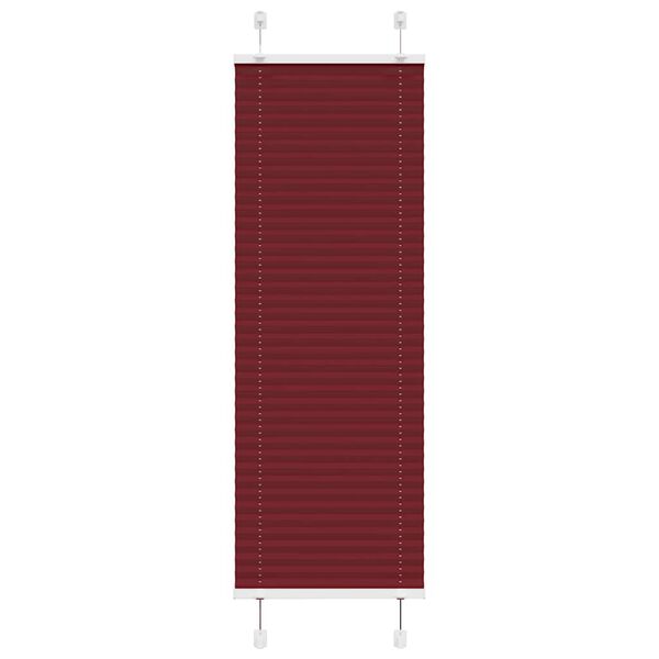 vidaXL Jaluzea plisată Bordeaux Roșu 40x100 cm Lățime țesătură 39,4 cm