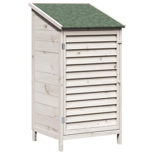 vidaXL Sălaș de grădină Alb 59 x 56 x 113,5 cm Lemn de Brad Solid